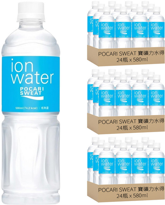 POCARI SWEAT 寶礦力水得 ion water, 580ml, 72瓶