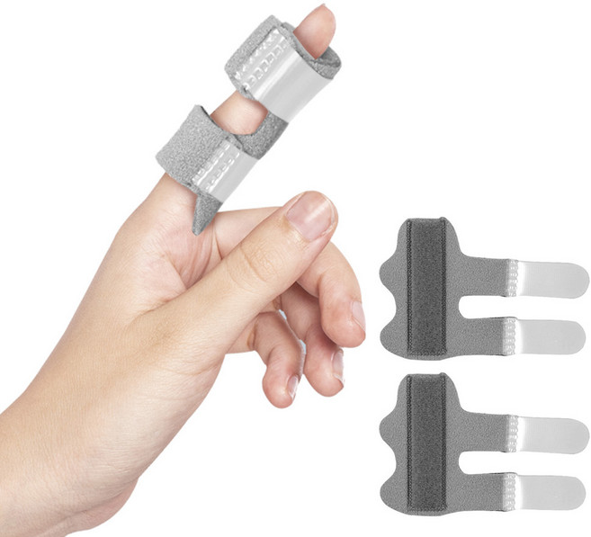바디큐 닥터스 손가락 고정 보호대 2p, 1세트, 그레이