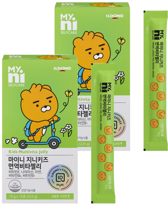 마이니 지니키즈 면역 비타젤리 15p, 225g, 2개