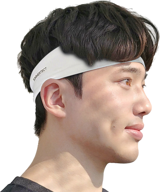 써머텍트 기능성 헤어밴드, 화이트, 2개