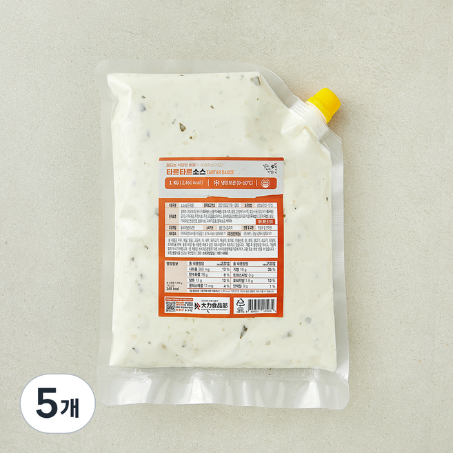 잘식비 타르타르 소스, 1kg, 5개