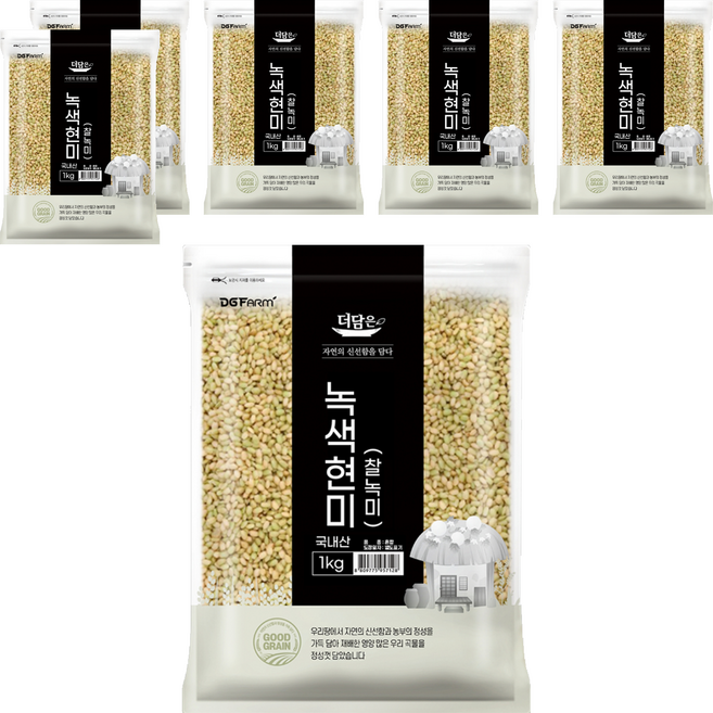 더담은 녹색현미, 1kg, 6개