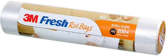 쓰리엠 후레쉬 롤백 30cm x 40cm, 대(L), 200개입, 1개