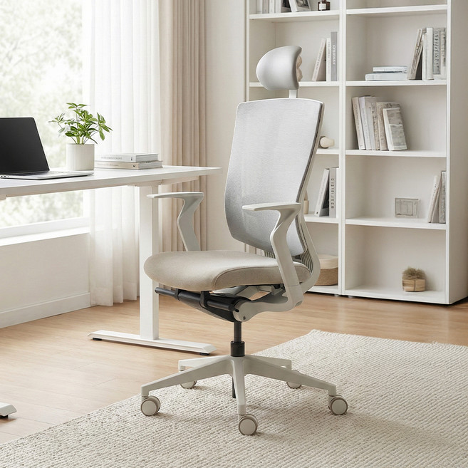 듀오백 브라보 컴퓨터 책상 의자 BR-200CFW 방문설치, 베이지