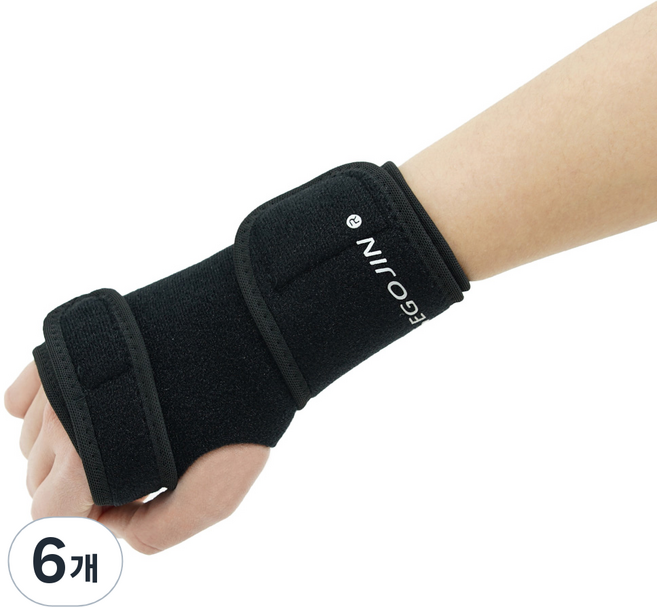 이고진 손목 보호대 오른쪽 1676, 6개, 블랙