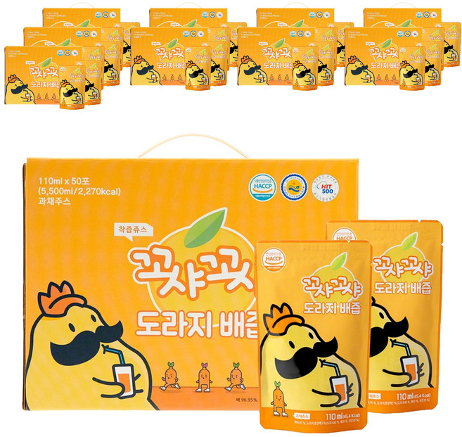 꼬샤꼬샤 도라지 배즙, 110ml, 500개