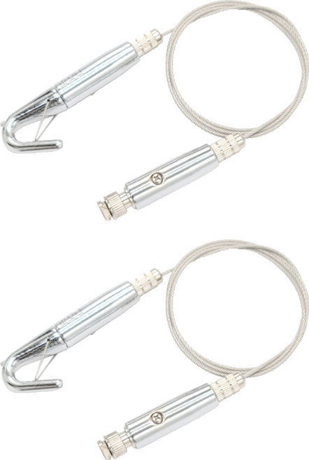 타공판 천장 레일용 와이어 액자걸이 원터치 대, 실버, 2개