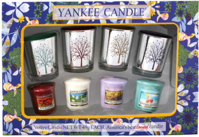 Yankee Candle 香氛蠟燭禮物組 Black Cherry+Clean Cotton+Lemon Lavender+Bahama Breeze, Black Cherry+Clean Cotton+Lemon Lavender+Bahama Breez, Multi-color
