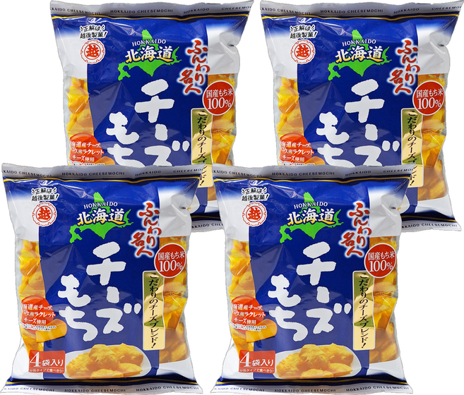 越後製菓 北海道起司泡芙米果, 66g, 4袋