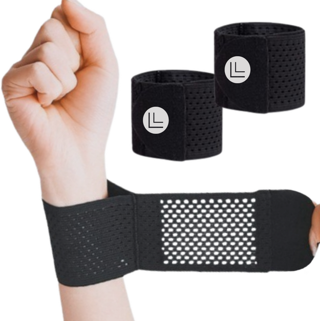 관절가이드 초경량 슬림 손목보호대, 2개, 블랙