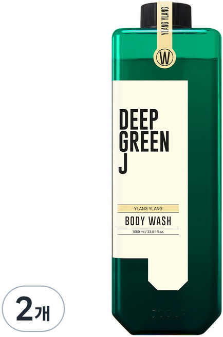 딥그린제이 아로마 약산성 비건 바디워시 일랑일랑, 2개, 1L