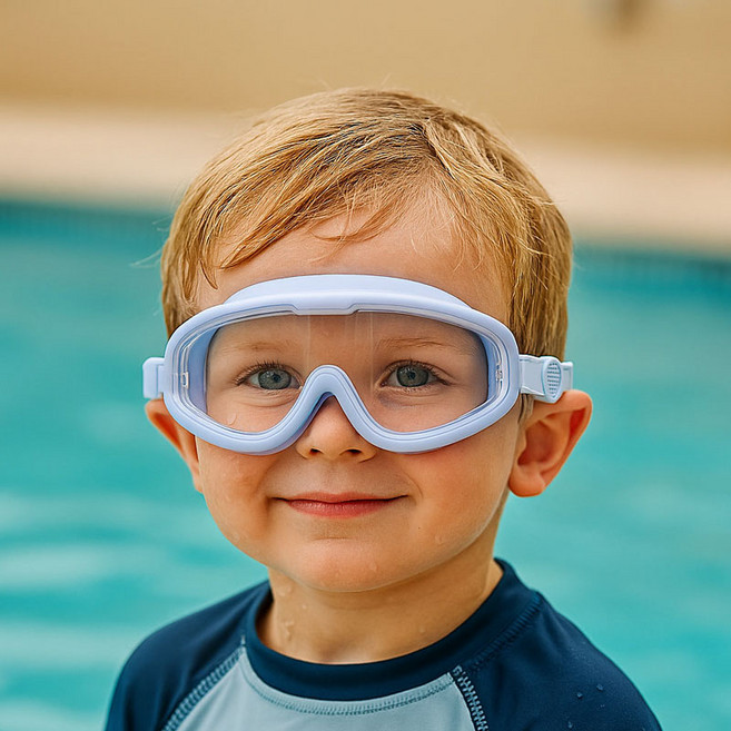 장사부 아동용 와이드 수경, 민트, 1개