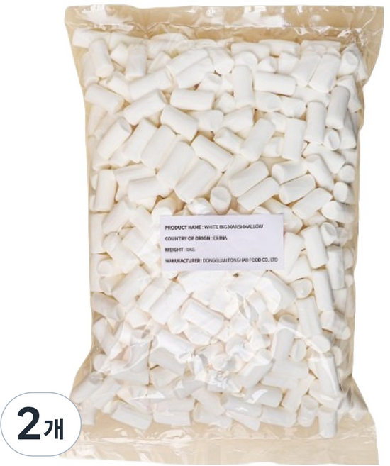 아트위드미 화이트 빅 마쉬멜로우 3 x 1.5 cm, 1kg, 2개