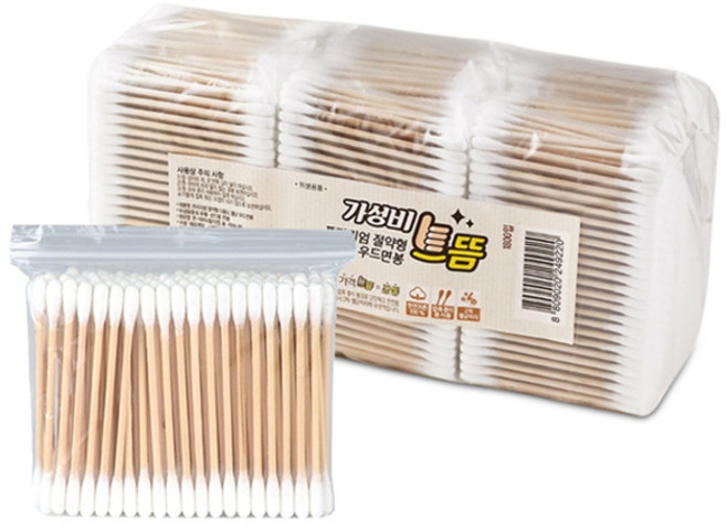가성비으뜸 프리미엄 절약형 다용도 멸균 우드면봉, 200개입, 9개