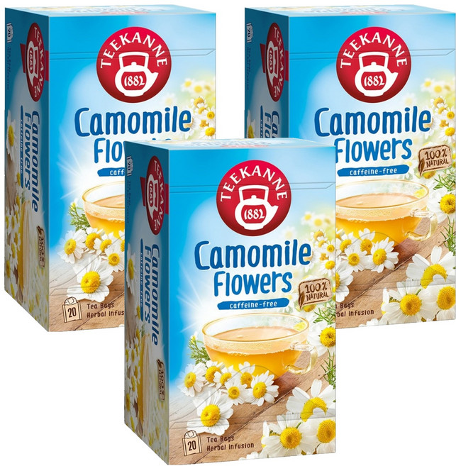 티칸네 카모마일 플라워즈 허브티, 1.5g, 20개입, 3개