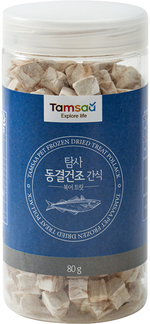 탐사 반려동물 동결건조 간식, 북어트릿, 80g, 1개