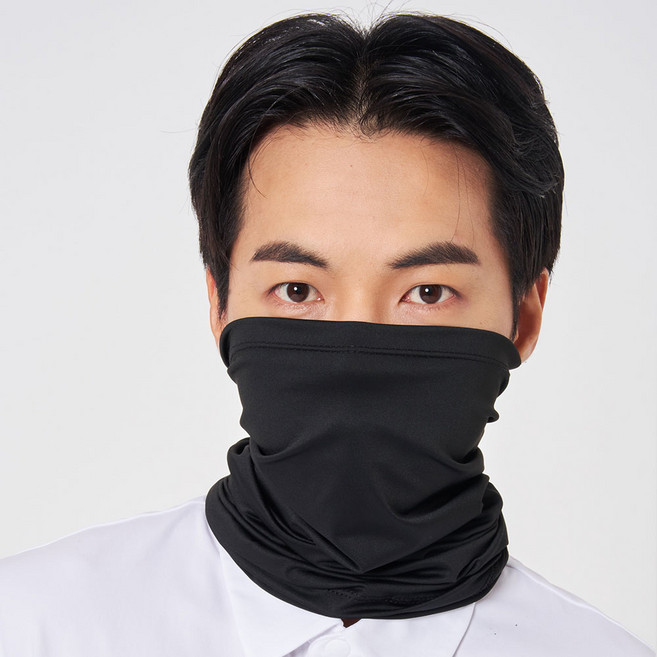 리빙홈디테일 스포츠 쿨 마스크, 블랙, 1개