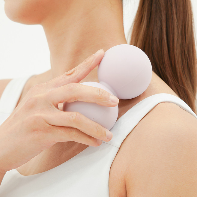 이고진 실리콘 듀얼 마사지볼, 라이트핑크, 1개