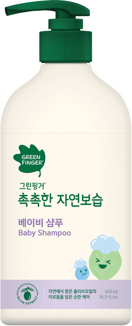 GREEN FINGER 綠手指 孩童滋潤保濕洗髮精, 500ml, 1瓶