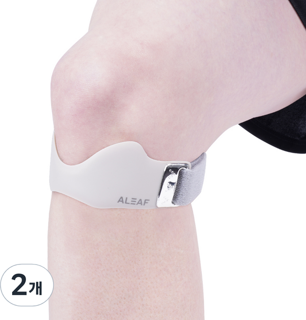 아리프 실리콘 파텔라 무릎 보호대, 2개, 라이트 그레이