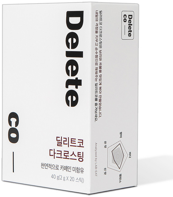 딜리트코 카페인 미함유 오르조 커피 대용차, 1개, 20개입, 2g