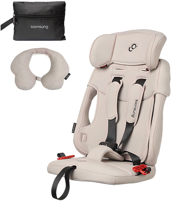 순성 빌리 휴대용 카시트 + 목베개 + 전용백 일체형, 밀키베이지