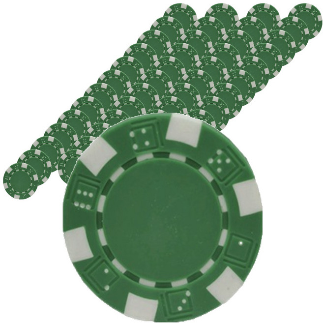 다싸닷컴 국제규격 컬러 포커칩, 그린, 50개