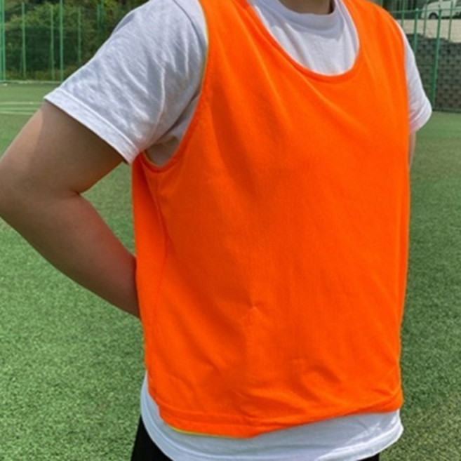 프로스펙스 양면 팀조끼, 오렌지 + 옐로우, 1개