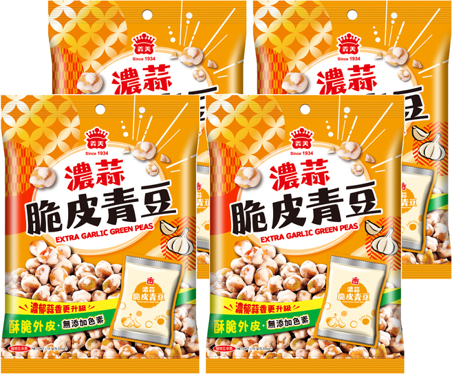 義美 濃蒜脆皮青豆, 151g, 4袋