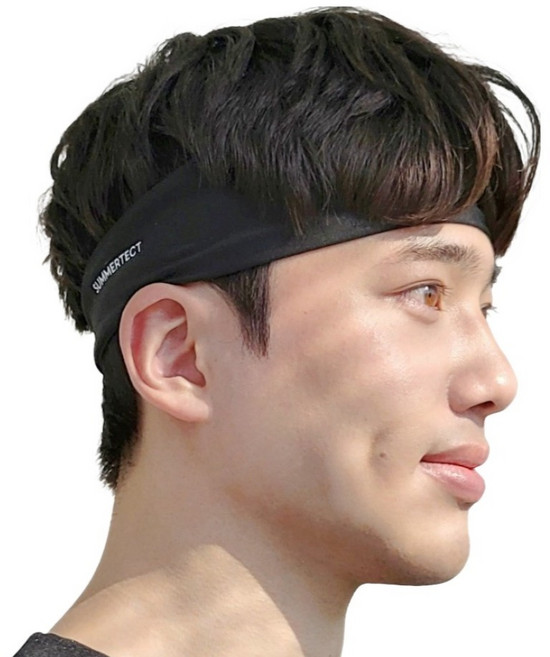 써머텍트 기능성 쿨 헤어밴드, 블랙, 2개