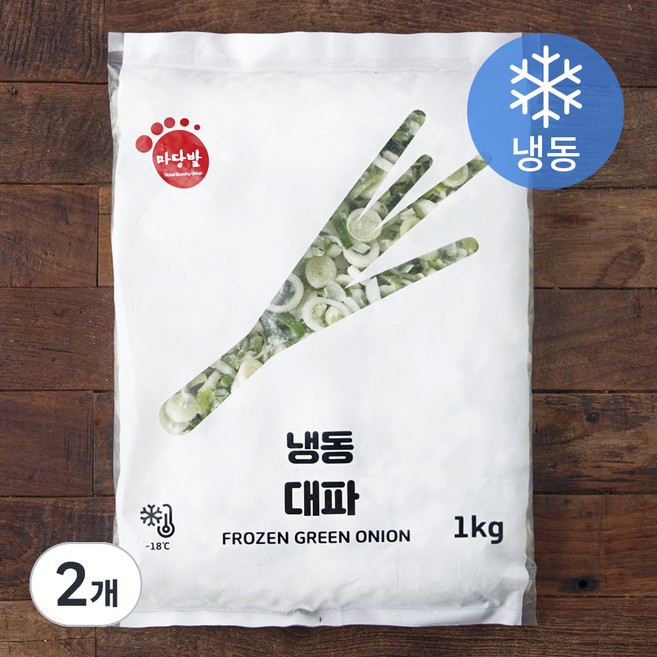 마당발 중국산 슬라이스 대파 (냉동), 1kg, 2개