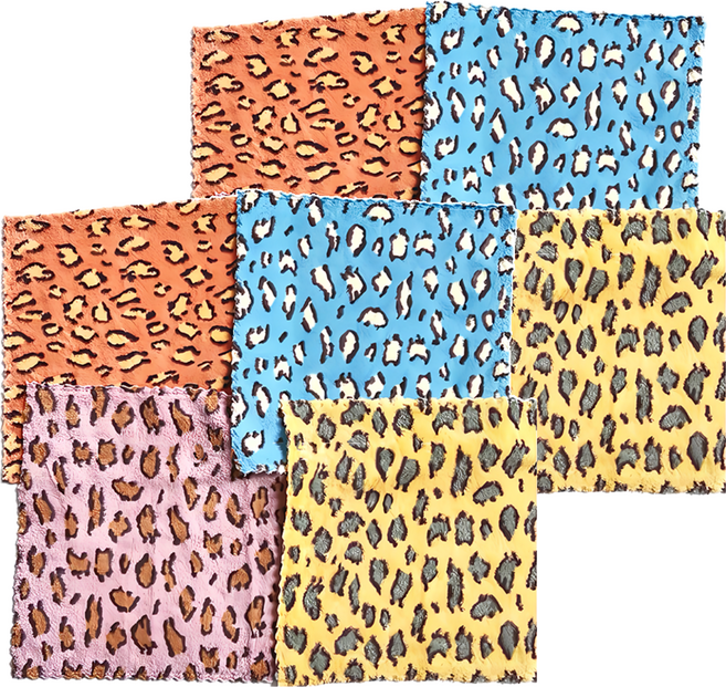 超柔軟吸水珊瑚絨豹紋抹布 豹紋, 8條