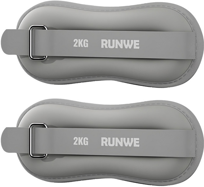 RUNWE 朗威 LDX 彈性負重沙袋 2個, 質感灰, 2kg