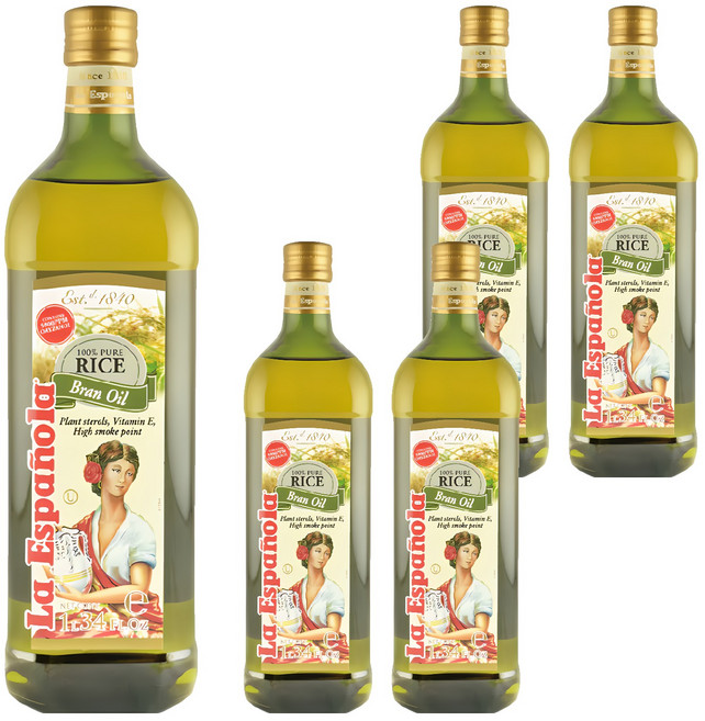 La Espanola 萊瑞 原裝進口100%純玄米油, 1L, 5瓶
