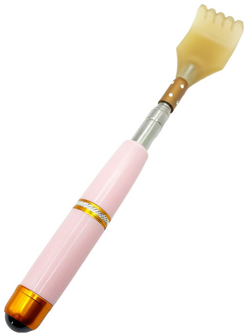 바코젤 길이조절 고급형 효자손 등긁개, 분홍, 1개