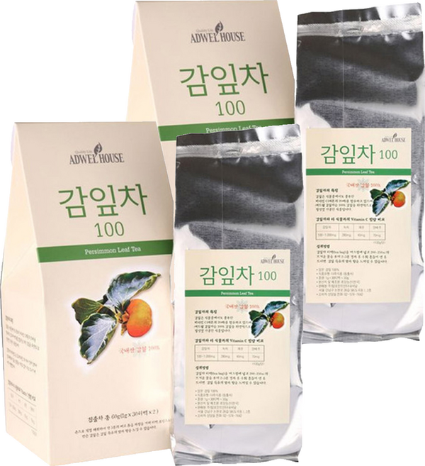 애드웰하우스 감잎차 100, 1g, 60개입, 2개
