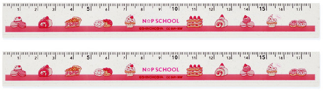 sun-star np school直尺 17.5cm, 甜點, 2支
