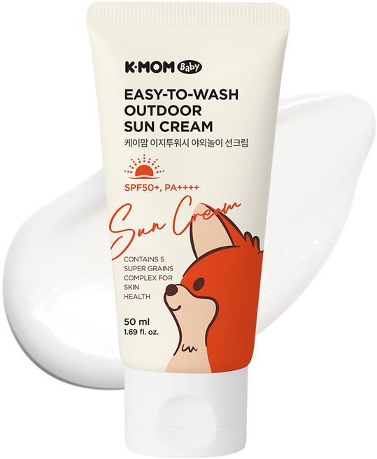 케이맘 이지투워시 야외놀이 선크림 SPF50+ PA++++, 50ml, 1개