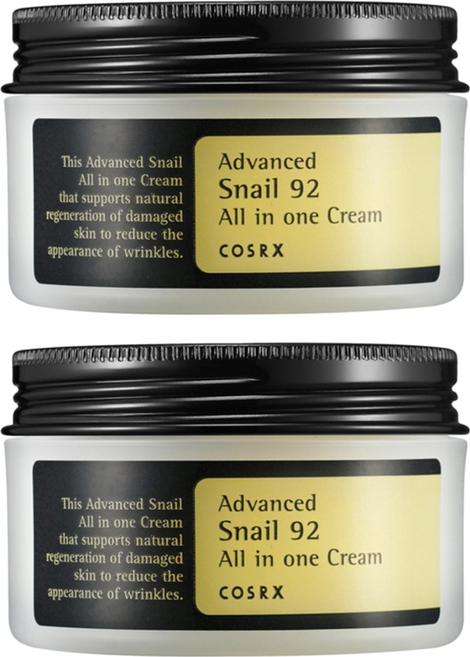 COSRX 台灣公司貨 92%全效修護蝸牛面霜, 100g, 2罐