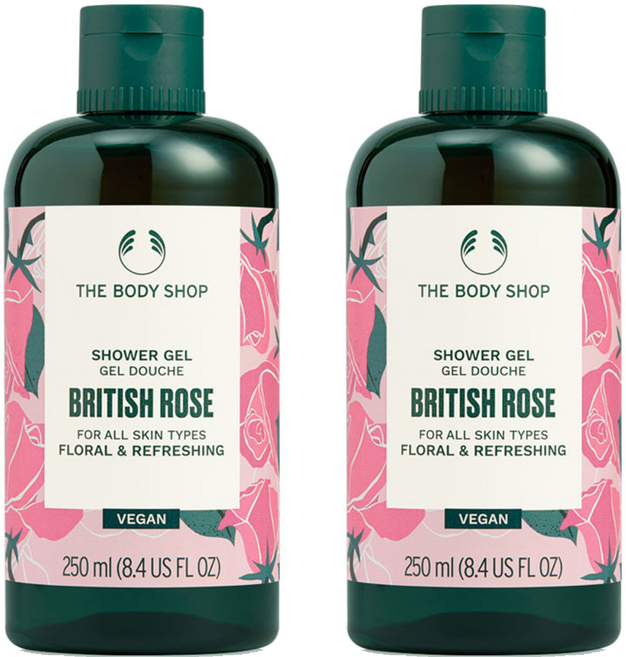 더바디샵 샤워 젤 브리티쉬 로즈향, 2개, 250ml