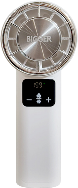 BIGGER 冰敷渦輪高速風扇 199段冰敷 H55 x W63 x L164mm 21700電池規格, A380, 牛奶白