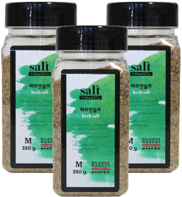 딜리셔스마켓 허브맛솔트 중형, 350g, 3개