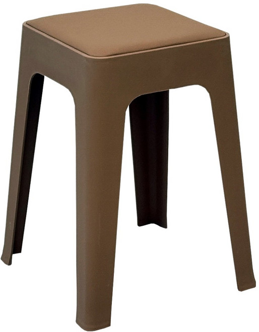 일상도구 사각 쿠션 스툴, 브라운, 1개