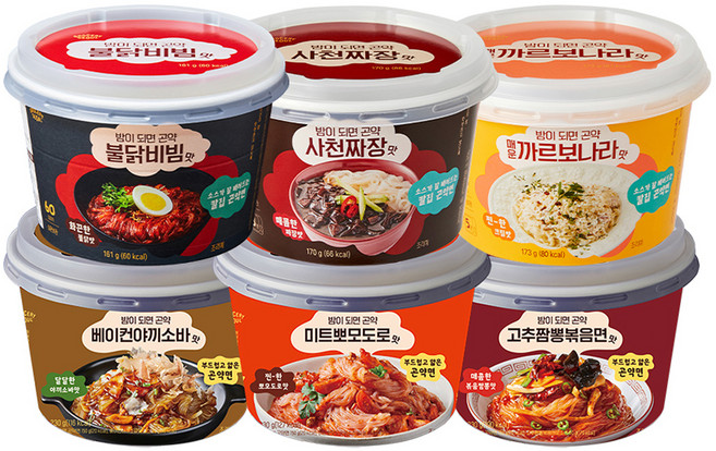 그로서리서울 밤이되면 곤약면 6종 세트, 1세트