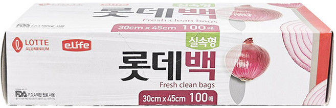 롯데이라이프 실속형 롯데백 30 x 45cm, 30 x 45 cm, 100개, 1세트
