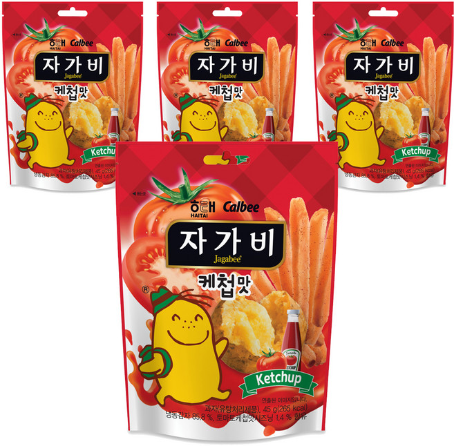 자가비 해태제과 케첩맛, 45g, 4개