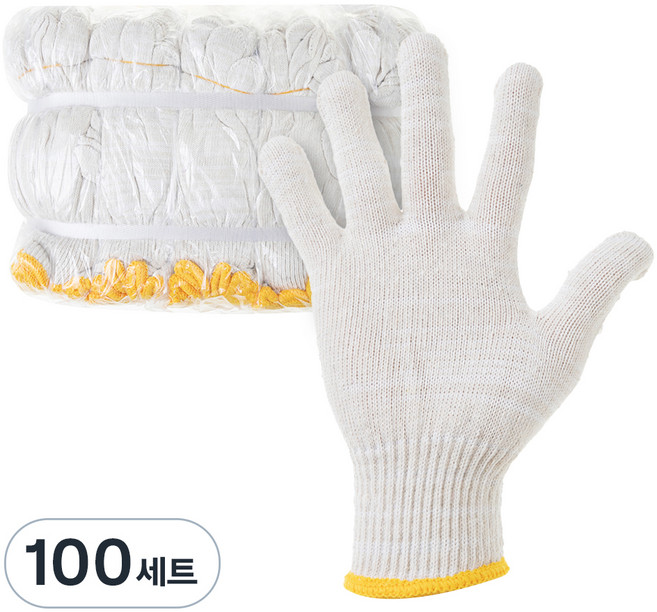 탐사 면장갑 35g, 화이트, 100세트