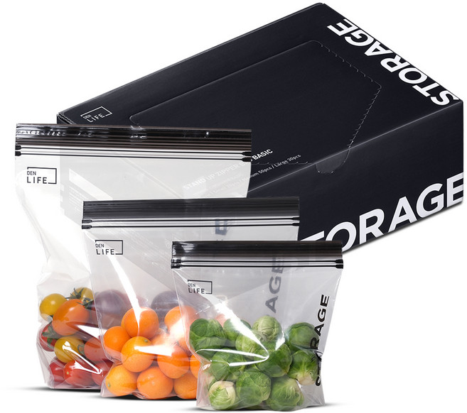 덴라이프 스탠딩지퍼백 Basic 100매, 혼합, 1세트