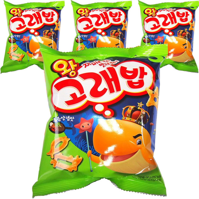오리온 왕고래밥 볶음양념맛, 56g, 4개