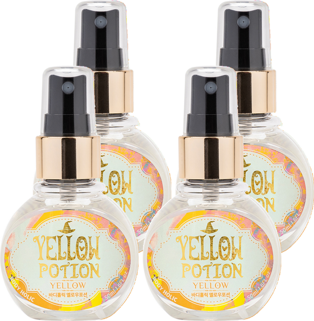 바디홀릭 바디미스트 옐로우포션, 50ml, 4개